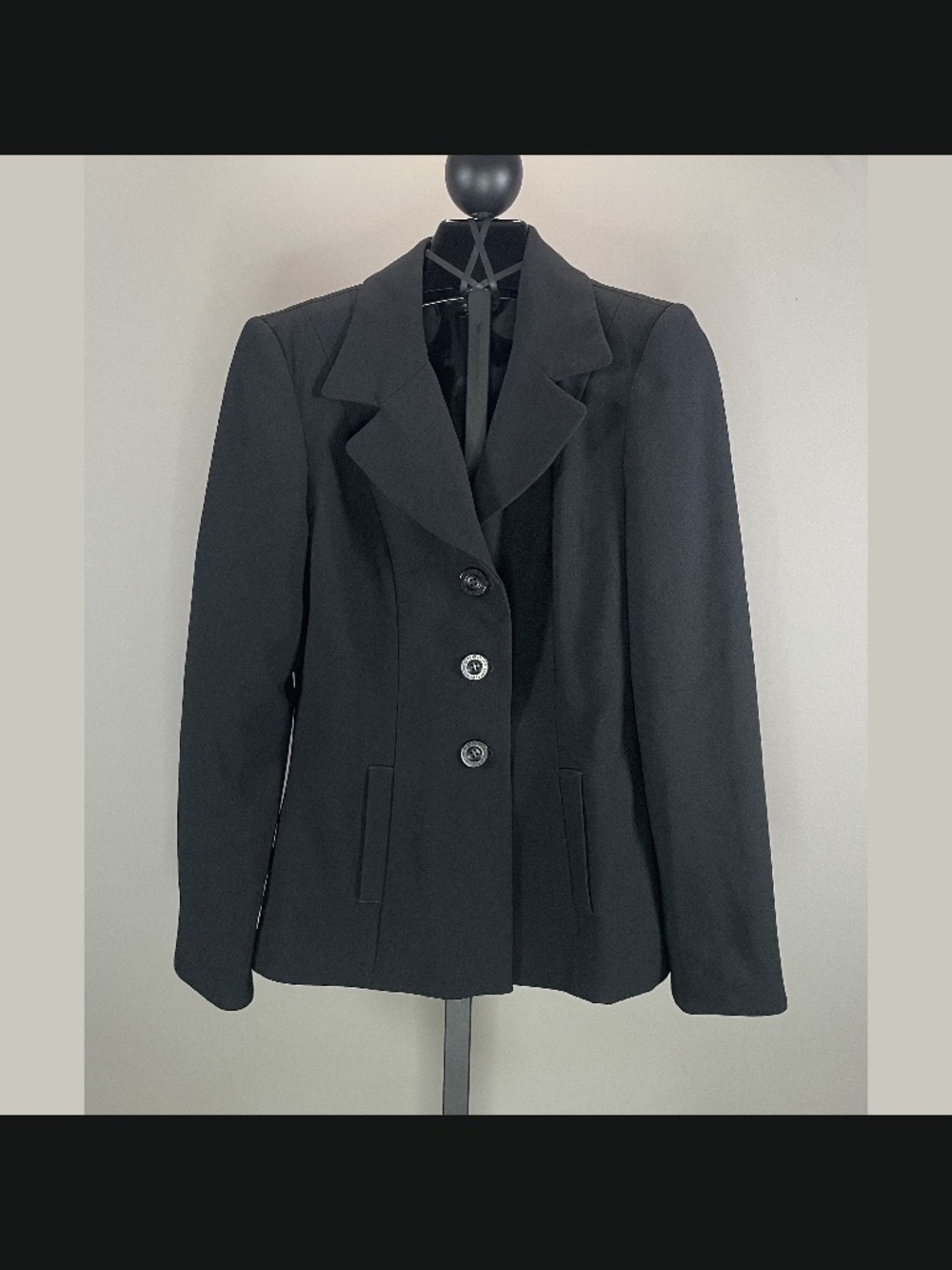 Bebe Jacket Womens 8 black blazer business cocktail vintage